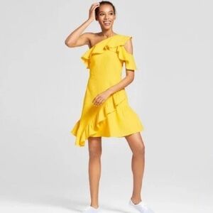 A New Day I Yellow One-Shoulder Dress